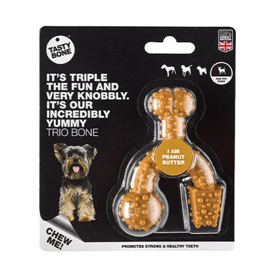 TastyBone Nylon Trio Toy Dog - Peanut Butter