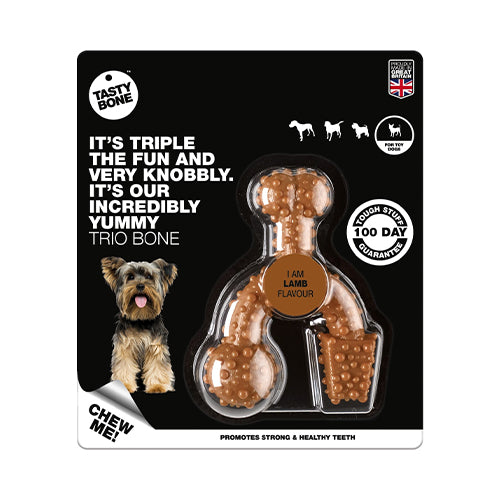 TastyBone Nylon Trio Toy Dog - Lamb