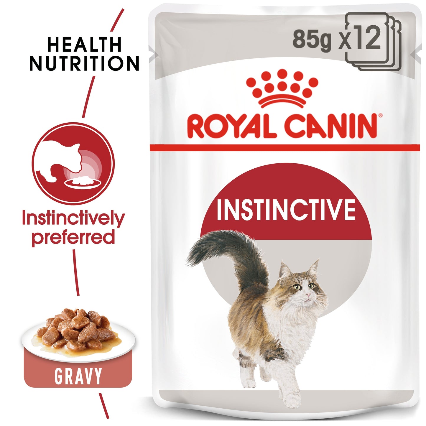 Feline Health Nutrition Instinctive Adult Cats Gravy Wet Food - 85g