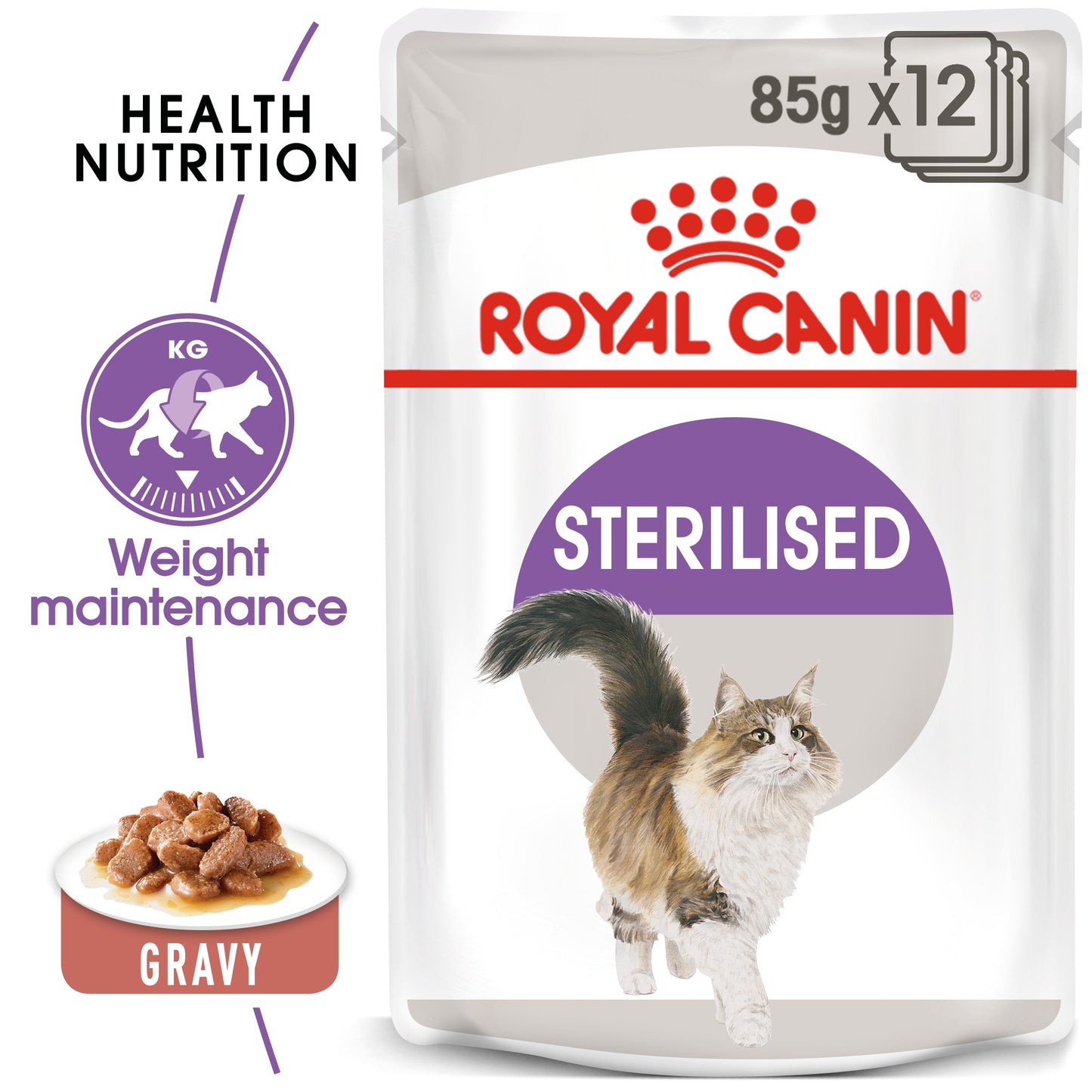 Feline Health Nutrition Sterilised Gravy Wet Food - 85g