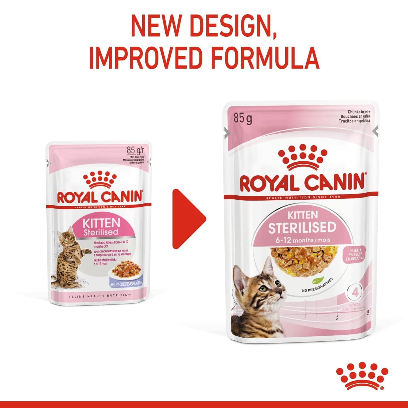 Feline Health Nutrition Kitten Sterilised Jelly Wet Food - 85g