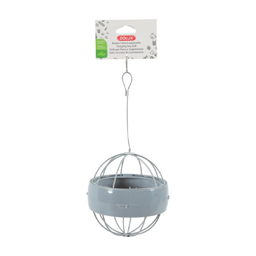 Plastic Hanging Hay Ball Grey 14cm dia.