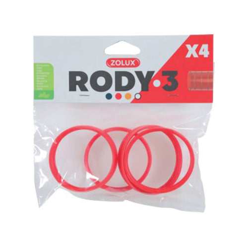 Rody 3 Connector Ring Grenadine x4 - Red