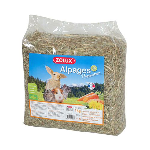 Premium Alpine Hay with Carrot & Dandelion 1Kg