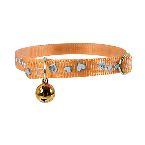 Reflective Heart Collar Orange