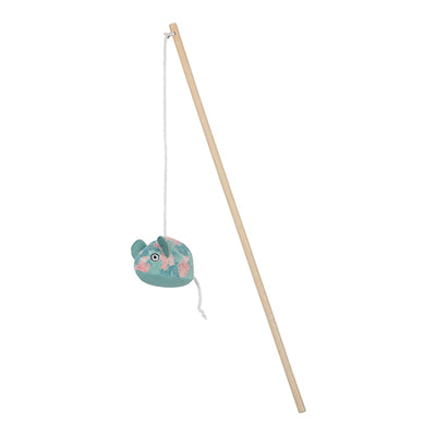 Ethicat Leaf Mouse Wand Toy
