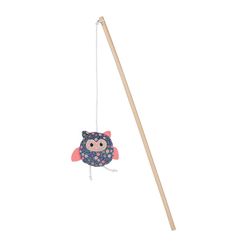 Ethicat Floral Owl Wand Toy
