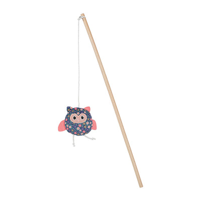 Ethicat Floral Owl Wand Toy
