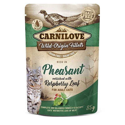 Carnilove Cat Pouch Rich in Pheasant Enriched with Raspberry Leaves 85 g