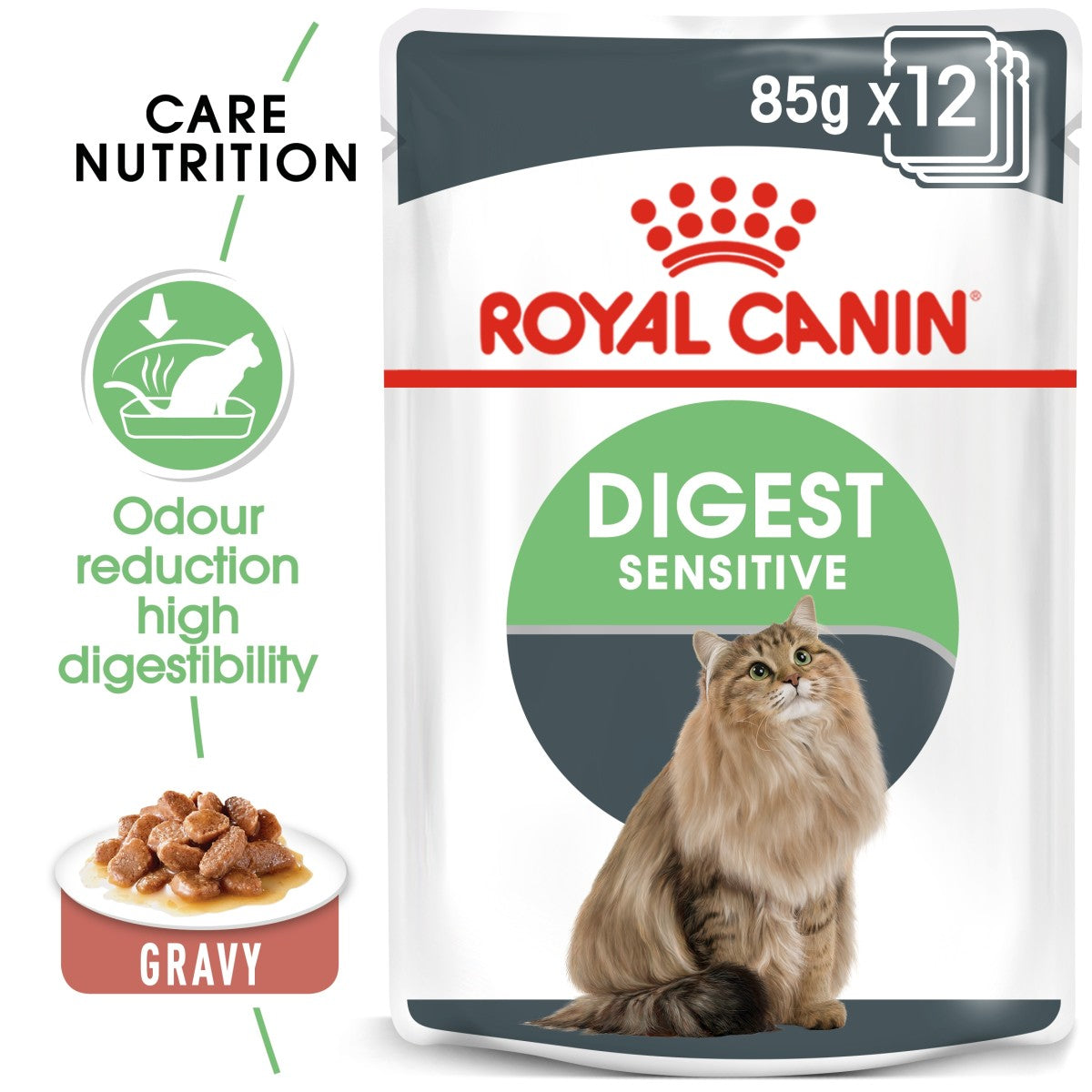 Feline Care Nutrition Digest Sensitive Gravy Wet Food - 85g