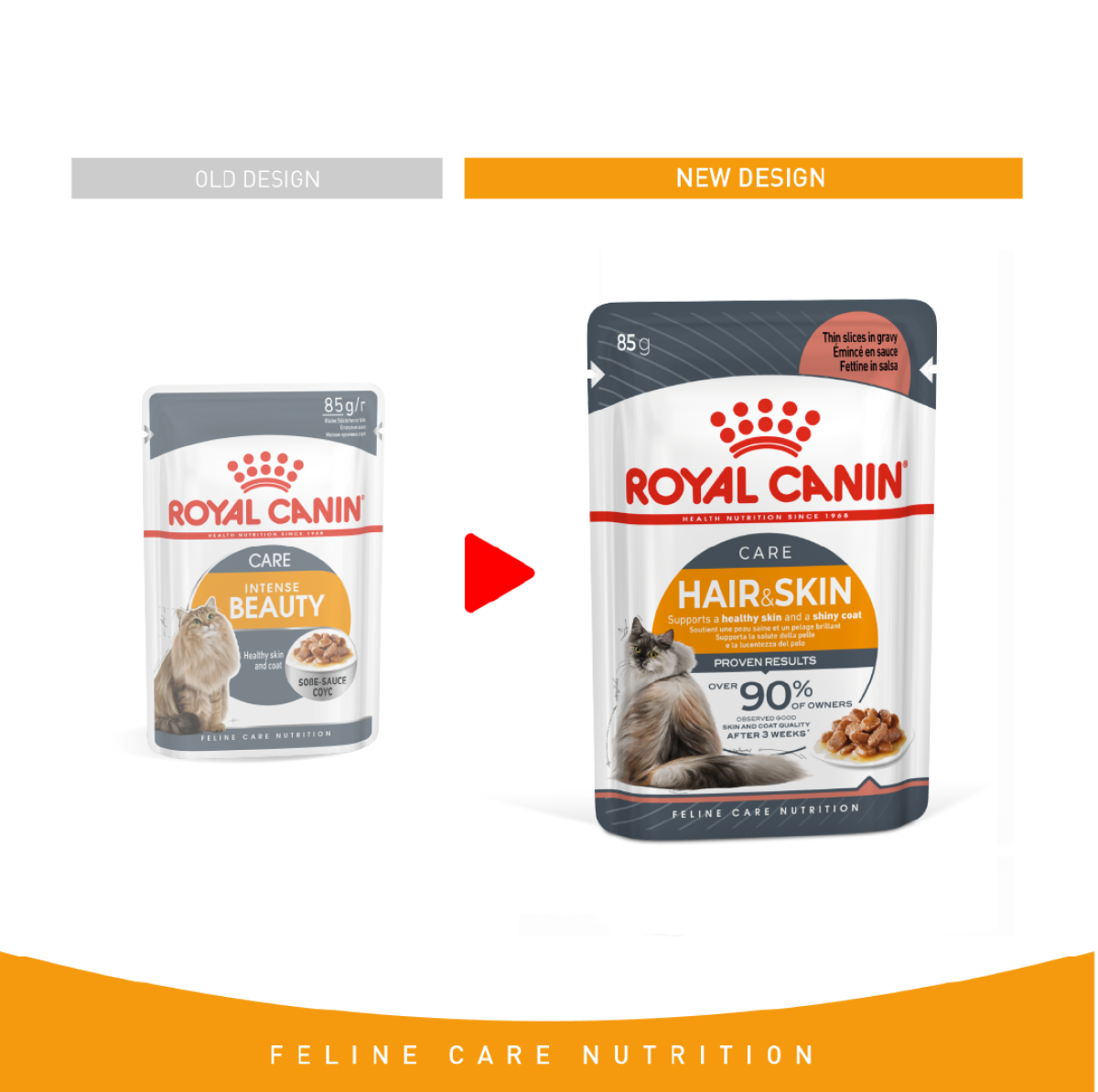 Feline Care Nutrition Hair & Skin Gravy Wet Food - 85g