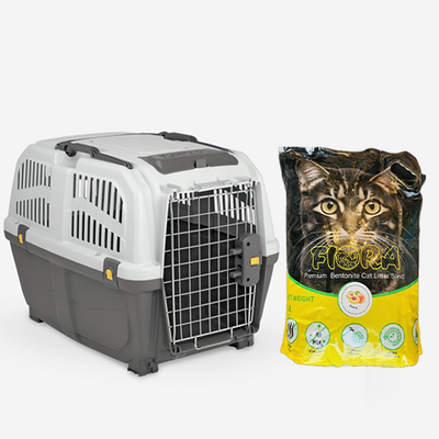 Skudo 4 IATA Pet Carrier and Cat Litter Sand