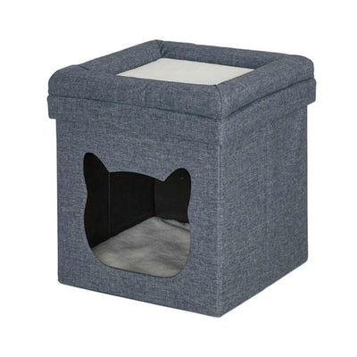 Cat Face Outlet Double Layer Foldable Cat Bed