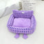 Big Eye Checked Cat Dog Sofa Bed - Medium