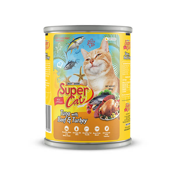 Super Cat Tuna With Beef & Turkey 400gr