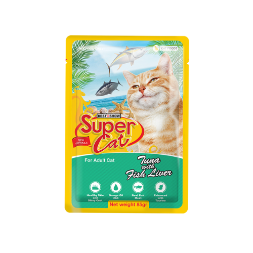 Supercat Tuna with Fish Liver Pouch 85gr