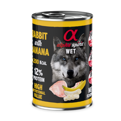 Canned Dog Food – Rabbit with Banana (400g)