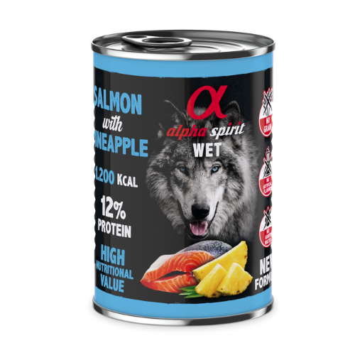 Canned Dog Food – Salmon with Pineapple (400g)