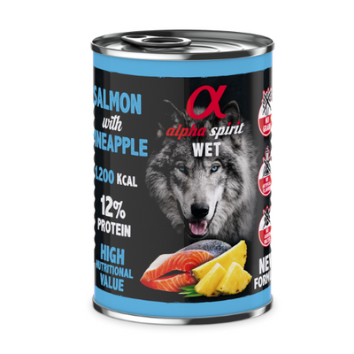 Canned Dog Food – Salmon with Pineapple (400g)