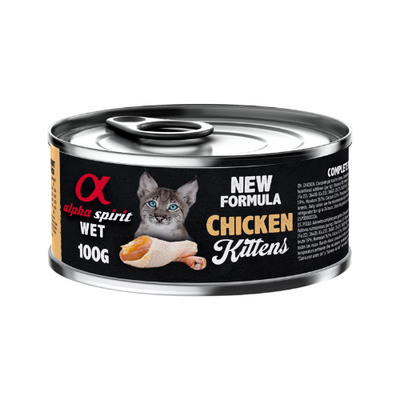 Wet Food for Kittens – Tender Chicken in Gravy (100g Can)
