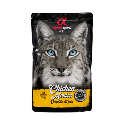 Alpha Spirit Chicken Mousse for Cats –  85g Pouches