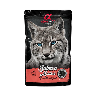 Alpha Spirit Salmon Mousse for Cats – 85 g Pouches