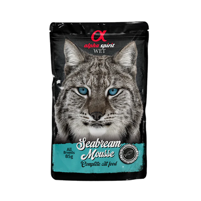 Alpha Spirit Seabream Mousse for Cats – 85 g Pouches
