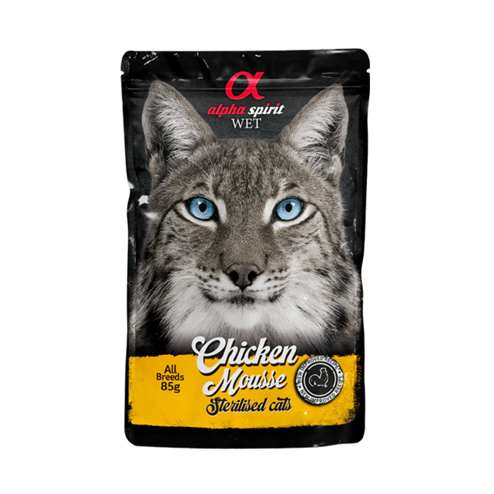 Chicken Mousse for Sterilized Cats – 85 g Pouches