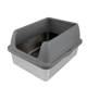 Go Fresh – Enclosed Stainless Steel Cat Litter Box (Grey)