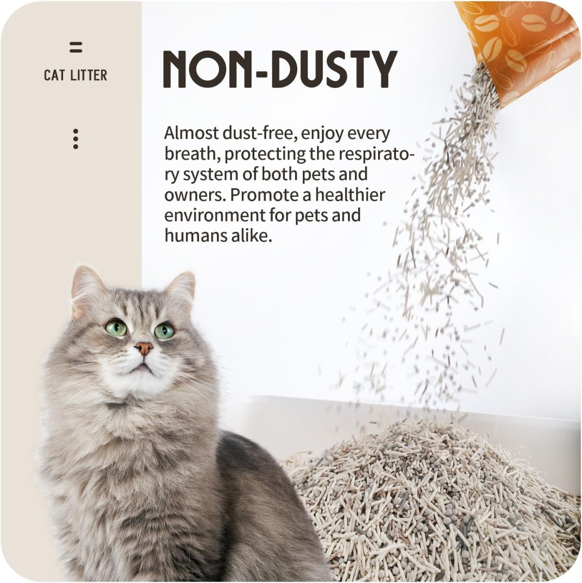 Clumping 5-in-1 Cat Litter – Coffee Scent (6L)