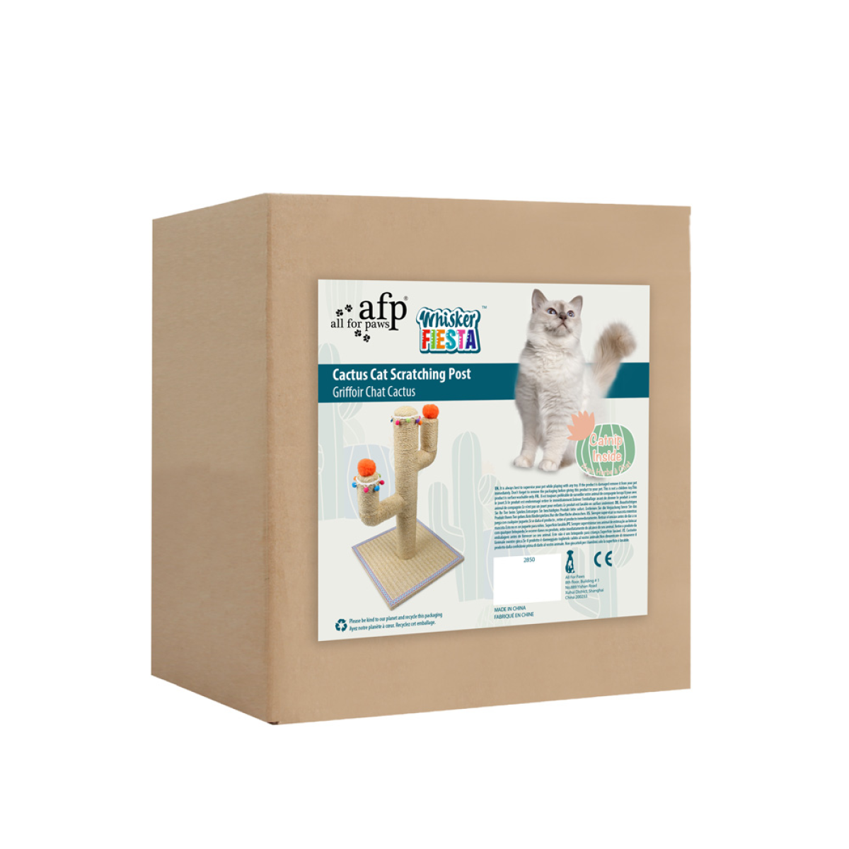 Whisker Fiesta – Cactus Cat Scratching Post | Fun & Durable Sisal Claw Care Tower