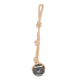 Dog Tennis Ball Rope Toy – Single Ball Tug Toy in Grey