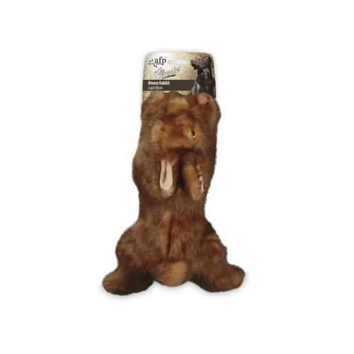 Classic Brown Rabbit Dog Toy – Small Plush Toy for Gentle Play