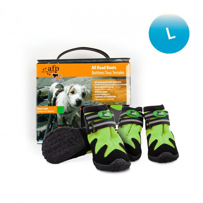 Outdoor Dog Shoes – Durable Waterproof Booties (Green) - Large