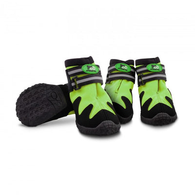 Outdoor Dog Shoes – Durable Waterproof Booties (Green) - Large