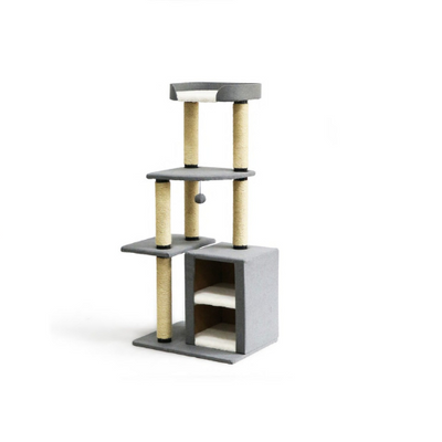 Cat Tree – New Connector Serie 6 | 3-Tier Activity Tower with Scratching Posts & Condo