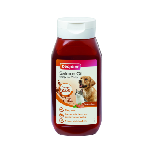 Beaphar Salmon Oil 430ml – Omega-Rich Supplement for Cats & Dogs
