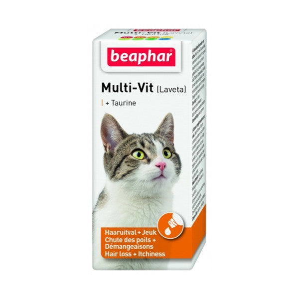 Beaphar Multivitamin Liquid with Taurine for Cats – 50 ml | Supports Coat Health & Vitality