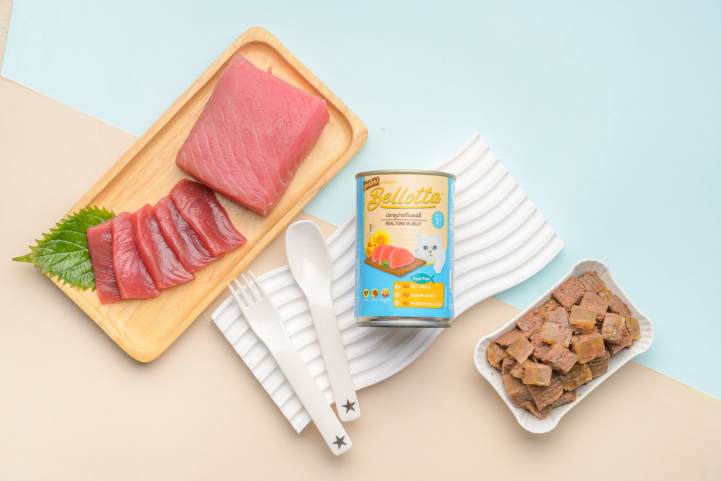 Bellotta 400g Can Real Tuna Topping Chicken in Jelly