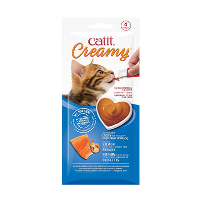 Catit Creamy Lickable Treats,Salmon & Prawns