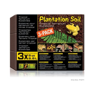 Exo Terra Plantation Soil – 3-Pack (3 x 8 qt / 3 x 8.8 L)