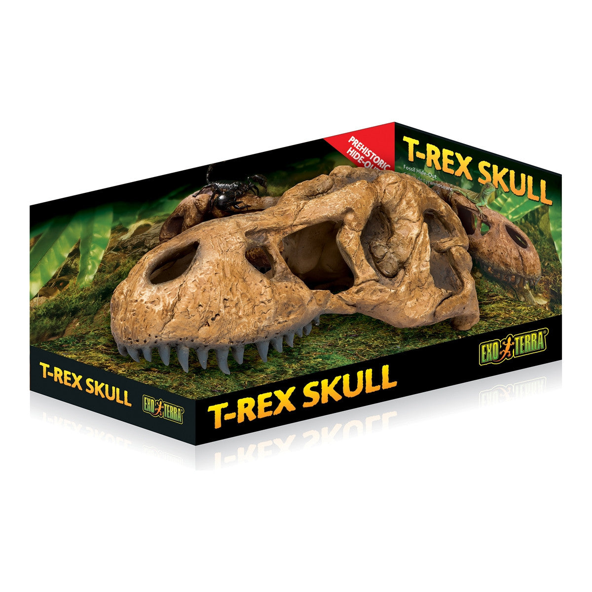 Exo Terra T-Rex Skull Fossil Hideout – Terrarium Decoration