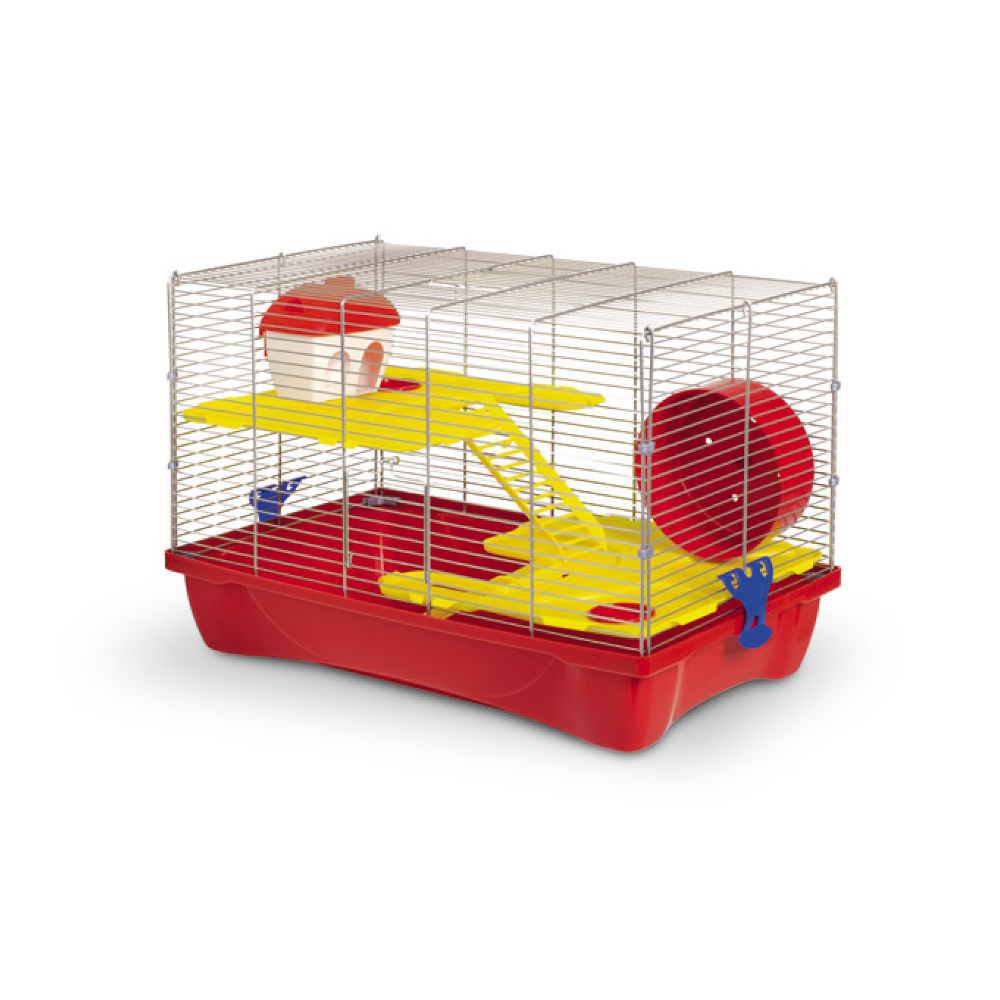 H10 Hamster Cage - Yellow & Red