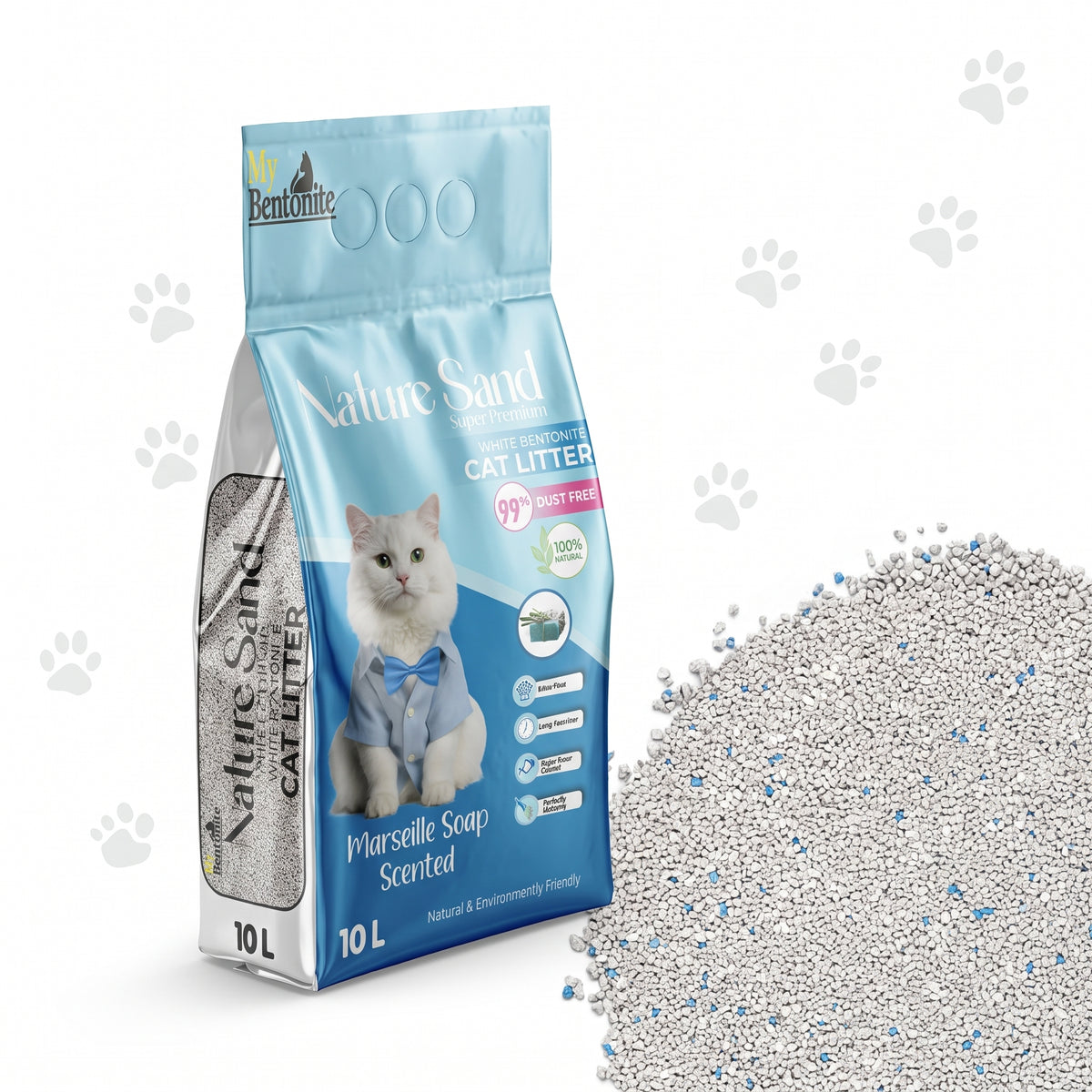 Nature Sand Marseille Soap Cat Litter 10L | Fiora Qatar