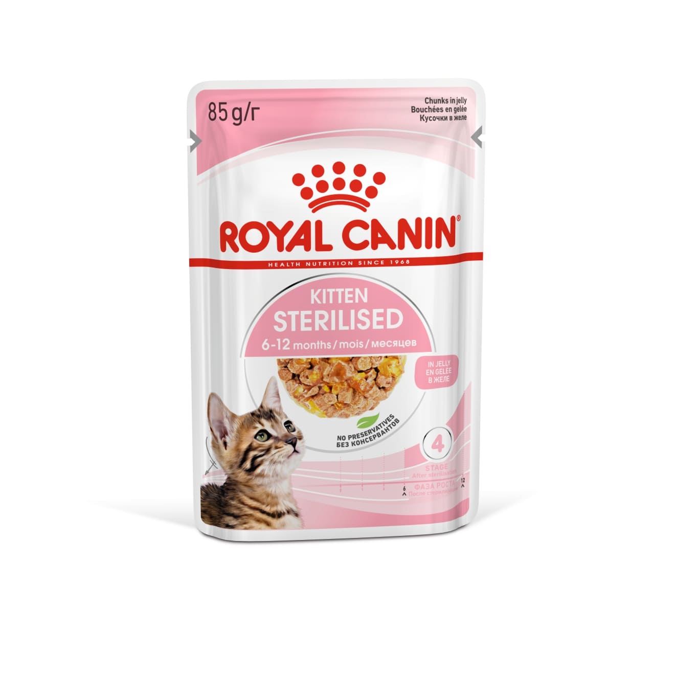 Feline Health Nutrition Kitten Sterilised Jelly (Wet Food - Pouches) 12x85g