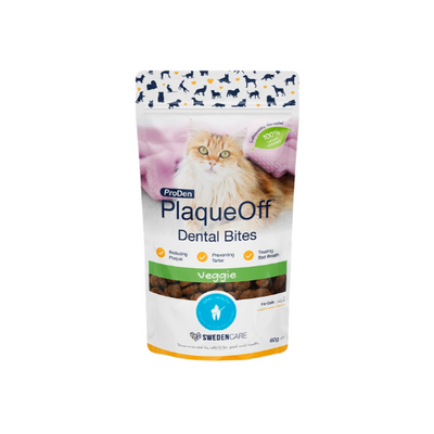ProDen PlaqueOff Dental Bites for Cats – Veggie Flavour | 60g