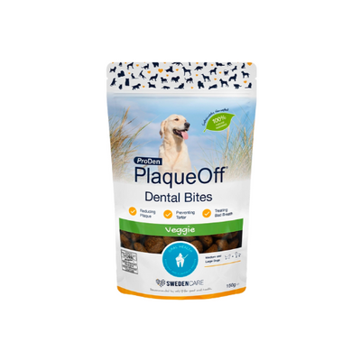 ProDen PlaqueOff Dental Bites for Medium/Large Dogs – Veggie Flavour | 150g