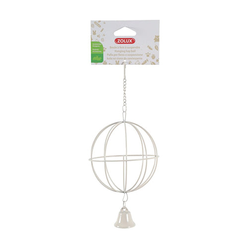 Metallic Hanging Hay Ball Beige 10cm dia.