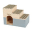 Home Color Wooden House with Round Timbers - Large/Grey